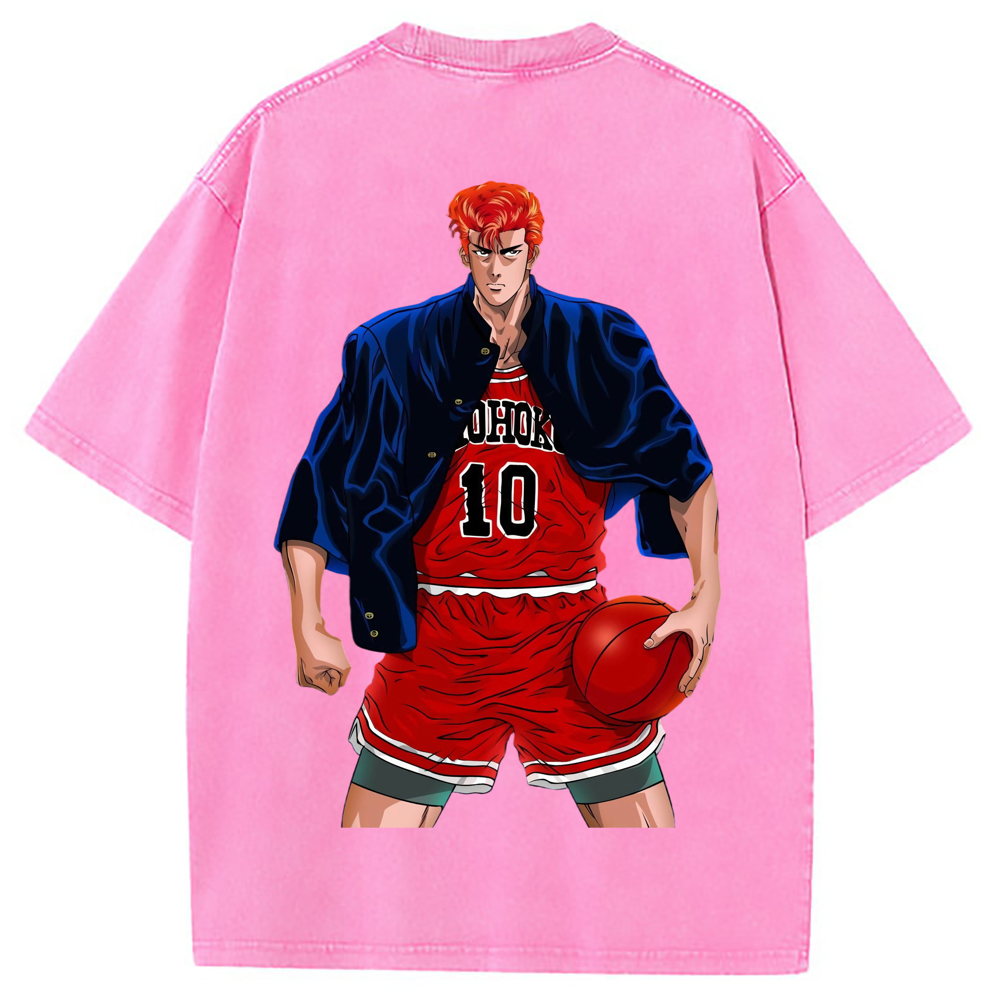 （画像用） SLAM DUNK／スラムダンク 綿100% ヴィンテージ風 半袖Tシャツ（背面プリント）